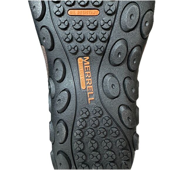 Merrell Jungle Moc Leather Comp Toe Work Shoe Men Size 10W 62044 Anti-Slip Brown - Picture 14 of 15